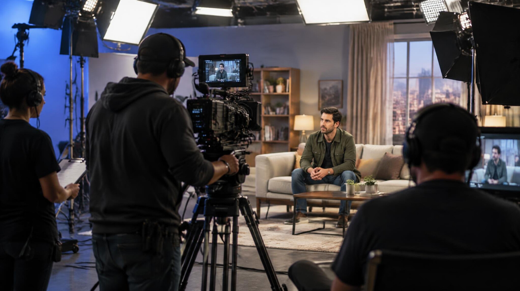 actor on tv set